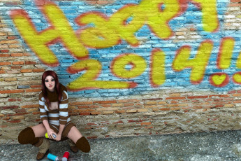 Картинка 3д+графика праздники+ holidays взгляд девушка фон