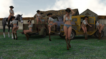 Картинка 3д+графика фантазия+ fantasy фон взгляд девушки