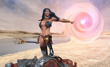 Картинка 3д+графика амазонки+ amazon фон взгляд девушка