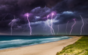 Картинка природа молния +гроза шторм