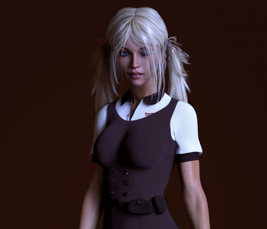 Обои картинки фото 3д графика, люди , people, девушка, взгляд, фон