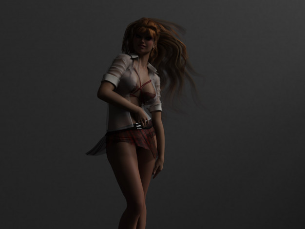 Обои картинки фото 3д графика, люди , people, фон, взгляд, девушка