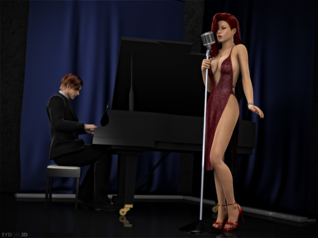 Обои картинки фото 3д графика, люди , people, фон, взгляд, девушка