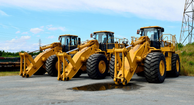Обои картинки фото техника, фронтальные погрузчики, трактор