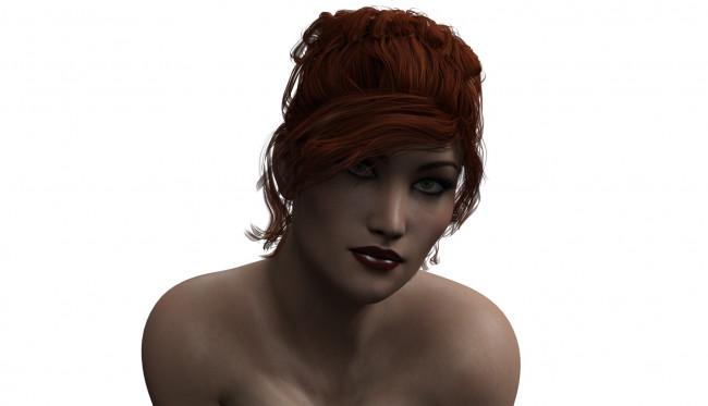 Обои картинки фото 3д графика, портрет , portraits, фон, взгляд, девушка