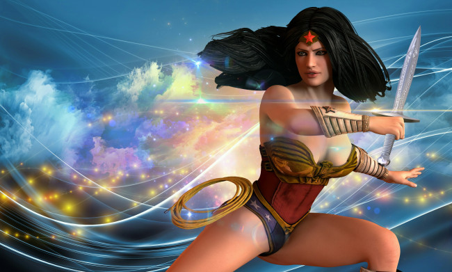 Обои картинки фото 3д графика, фантазия , fantasy, девушка, взгляд, фон