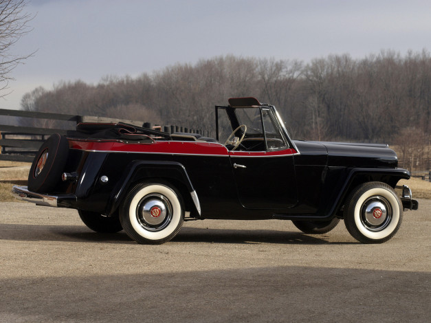 Обои картинки фото willys overland jeepster 1951, автомобили, willys, overland, jeepster, 1951