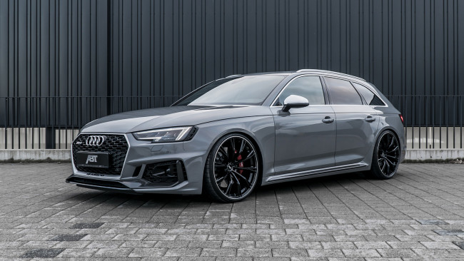 Обои картинки фото abt audi rs4 2018, автомобили, audi, abt, серый, 2018, rs4