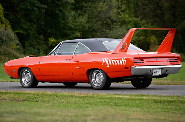 Обои картинки фото plymouth road runner superbird 1969, автомобили, plymouth, road, runner, superbird, 1969, оранжевый
