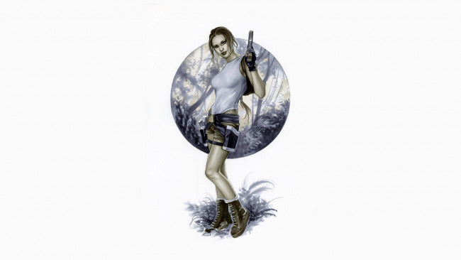 Обои картинки фото рисованное, комиксы, девушка, фон, взгляд