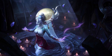 Картинка видео+игры league+of+legends +legends+of+runeterra девушка магия свечи
