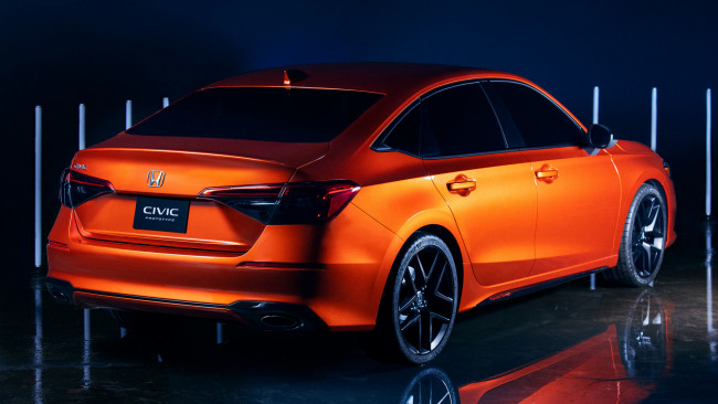 Обои картинки фото honda civic prototype 2021, автомобили, honda, civic, prototype, 2021