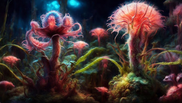 Картинка 3д 3д+графика цветы+ flowers нейросети графика нейроарт ai art нейронные сети рисунки нейро искусство нейрографика graphics neuroart neural networks drawings neuro neurography