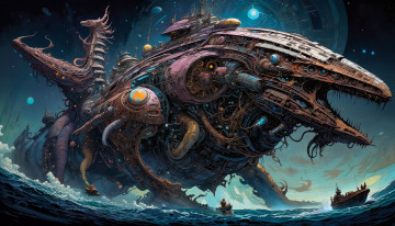 Картинка фэнтези космические+корабли +звездолеты +станции нейросети графика нейроарт ai art нейронные сети рисунки нейро искусство нейрографика graphics neuroart neural networks drawings neuro neurography