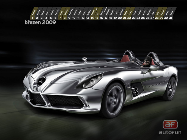 Обои картинки фото mercedes, benz, slr, календари, автомобили
