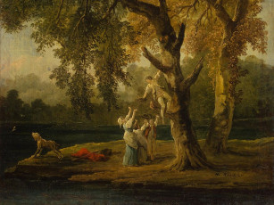 обоя hubert, robert, рисованные