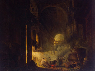 обоя hubert, robert, рисованные