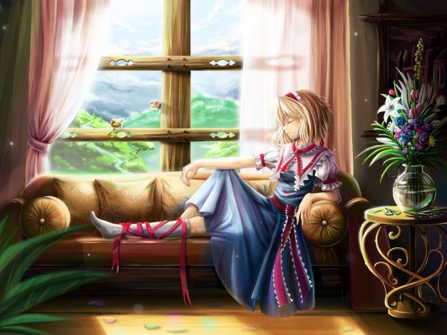 Обои картинки фото аниме, touhou