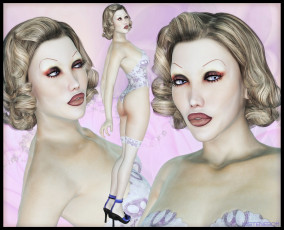 Картинка 3д графика people люди девушки