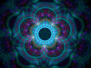 Картинка 3д графика fractal фракталы узор фон