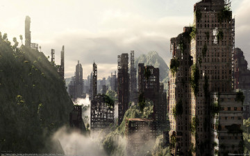 Картинка mathias koehler фэнтези иные миры времена постапокалипсис разруха город
