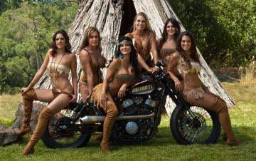 Картинка мотоциклы мото девушкой two