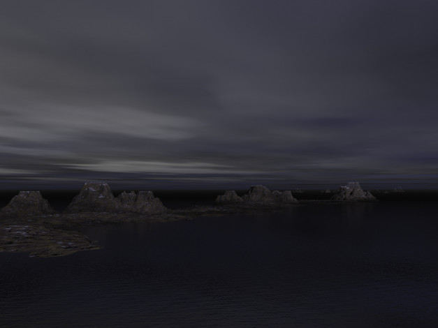 Обои картинки фото 3д, графика, nature, landscape, природа, вечер