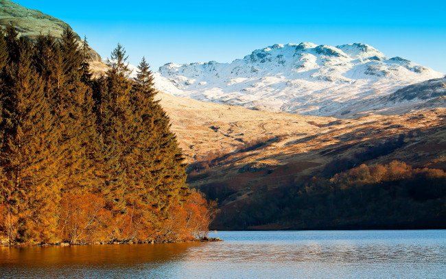 Обои картинки фото природа, реки, озера, горы, озеро, деревья