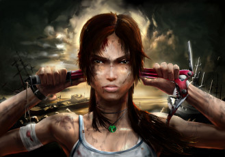 Картинка видео игры tomb raider 2013 ледоруб lara croft арт