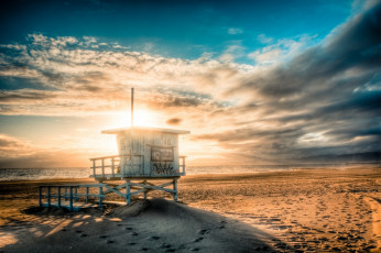 Картинка природа восходы закаты тучи песок пляж океан дудка