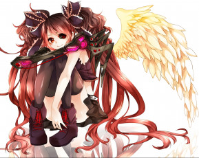 Картинка vocaloid аниме бант крылья девушка karune ca conomi-c5 арт робот