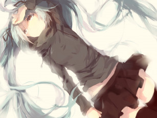 Картинка vocaloid аниме вокалоид mikuru rumisora арт чулки волосы девушка hatsune miku