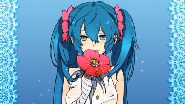 Картинка vocaloid аниме арт девушка hatsune miku kurono yuu