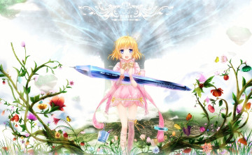 Картинка pixiv+fantasia аниме ручка цветы девушка бант pixiv tan swordsouls лоли арт