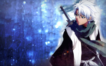 Картинка аниме bleach снег парень блич занпакто тоуширо капитан