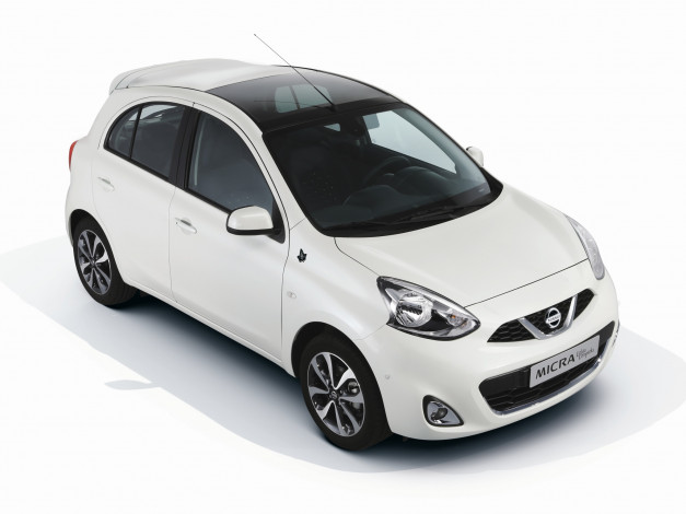 Обои картинки фото автомобили, nissan, datsun, micra, светлый, 2014, k13, lempicka, lolita