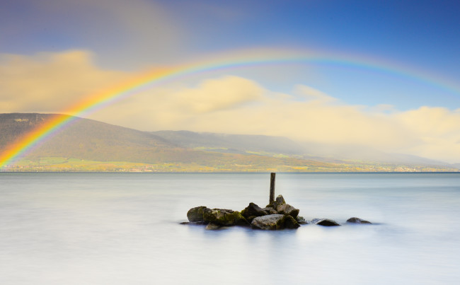 Обои картинки фото природа, радуга, пейзаж