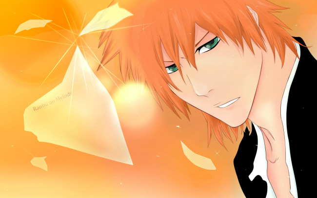 Обои картинки фото аниме, bleach, ичиго, блич, лицо, взгляд, куросаки