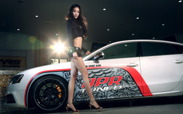 Картинка автомобили -авто+с+девушками фон взгляд девушка азиатка автомобиль