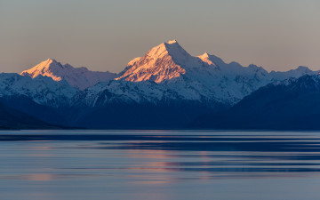 Картинка природа горы mount cook national park пейзаж океан