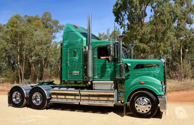 Обои картинки фото t409sar kenworth, автомобили, kenworth, тяжелый, грузовик, седельный, тягач