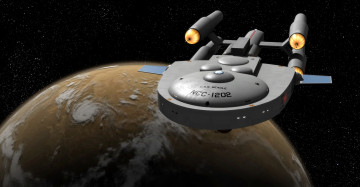 обоя космос, арт, космический, корабль, звезды, вселенная, полет