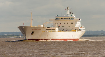 Картинка orange+wave корабли грузовые+суда каботажник