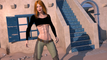 Картинка 3д+графика люди+ people фон взгляд девушка