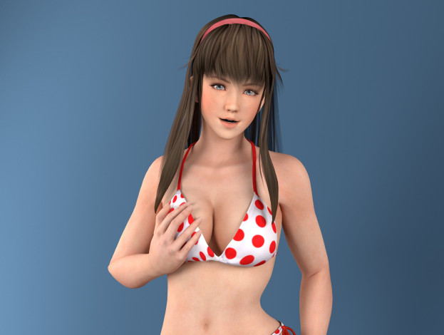 Обои картинки фото 3д графика, аниме , anime, фон, взгляд, девушка