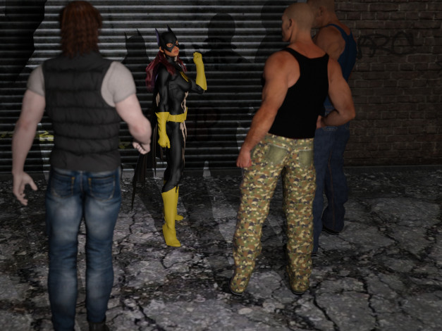 Обои картинки фото 3д графика, фантазия , fantasy, парни, batgirl, супермен, фон, девушка, взгляд