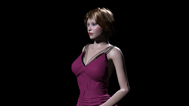 Обои картинки фото 3д графика, люди , people, фон, взгляд, девушка