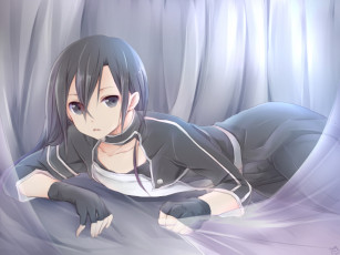 Картинка аниме sword+art+online девушка взгляд фон