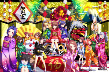 Картинка аниме idolm@ster фон взгляд девушки