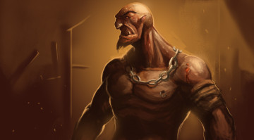 Картинка видео+игры dota+2 орк пирсинг цепь фон